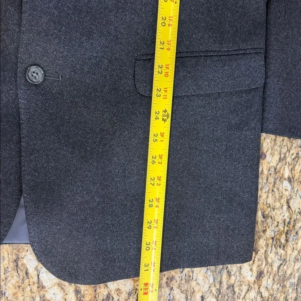 Gladstone London Pure New Wool Blazer Gray 2-Button Jacket Size M